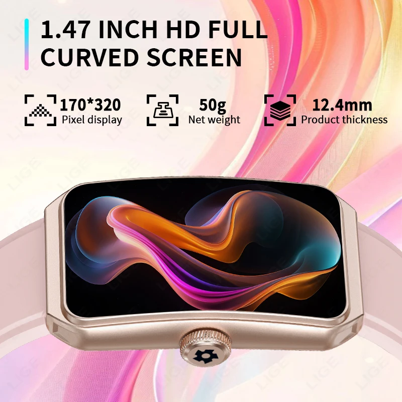 LIGE Smart Watch Men 2026 Smart Band Women Heart Rate Monitor Smartwatch Ladies Waterproof Smart Bracelet Sports Fitness Tracker