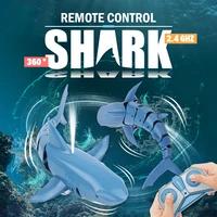 Rc Shark Toy Remote Control Animals Simulation Submarine Toy Whales Waterproof Bathtub Pool Electric Toys for Kids Boys Gift 1