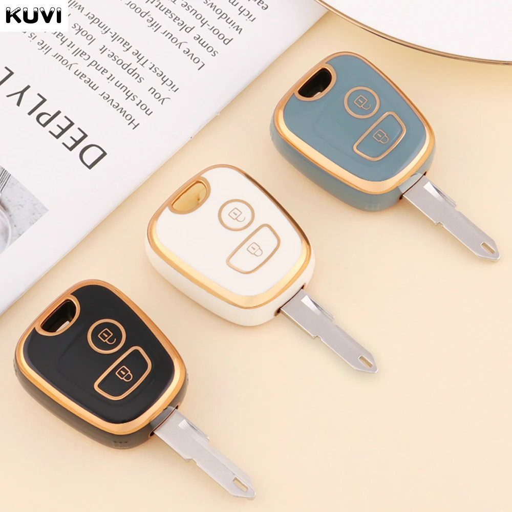 Key Case TPU Car Key Case Cover Shell For Peugeot 107 206 307 207 406 408 Citroen C1 C2 C3 Berlingo Picasso Xsara Picasso Toyota Aygo