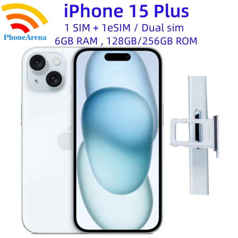 Original iPhone 15 Plus 128GB/256GB ROM 6GB RAM Internaltonal Version Physical Sim 6.7" OLED Face ID NFC A16 15Plus 5G Cellphone