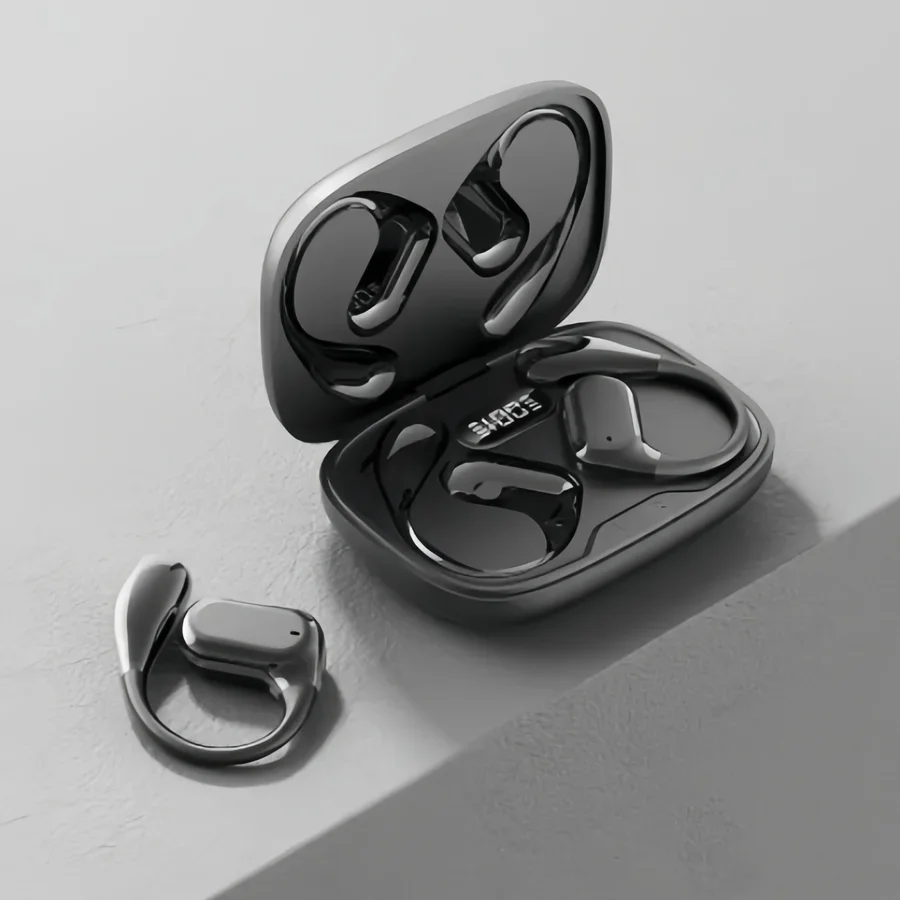 Enhanced Bluetooth Ear Hook Earbuds - HiFi Stereo Wireless Headphones with LED Display and Long Battery Life
