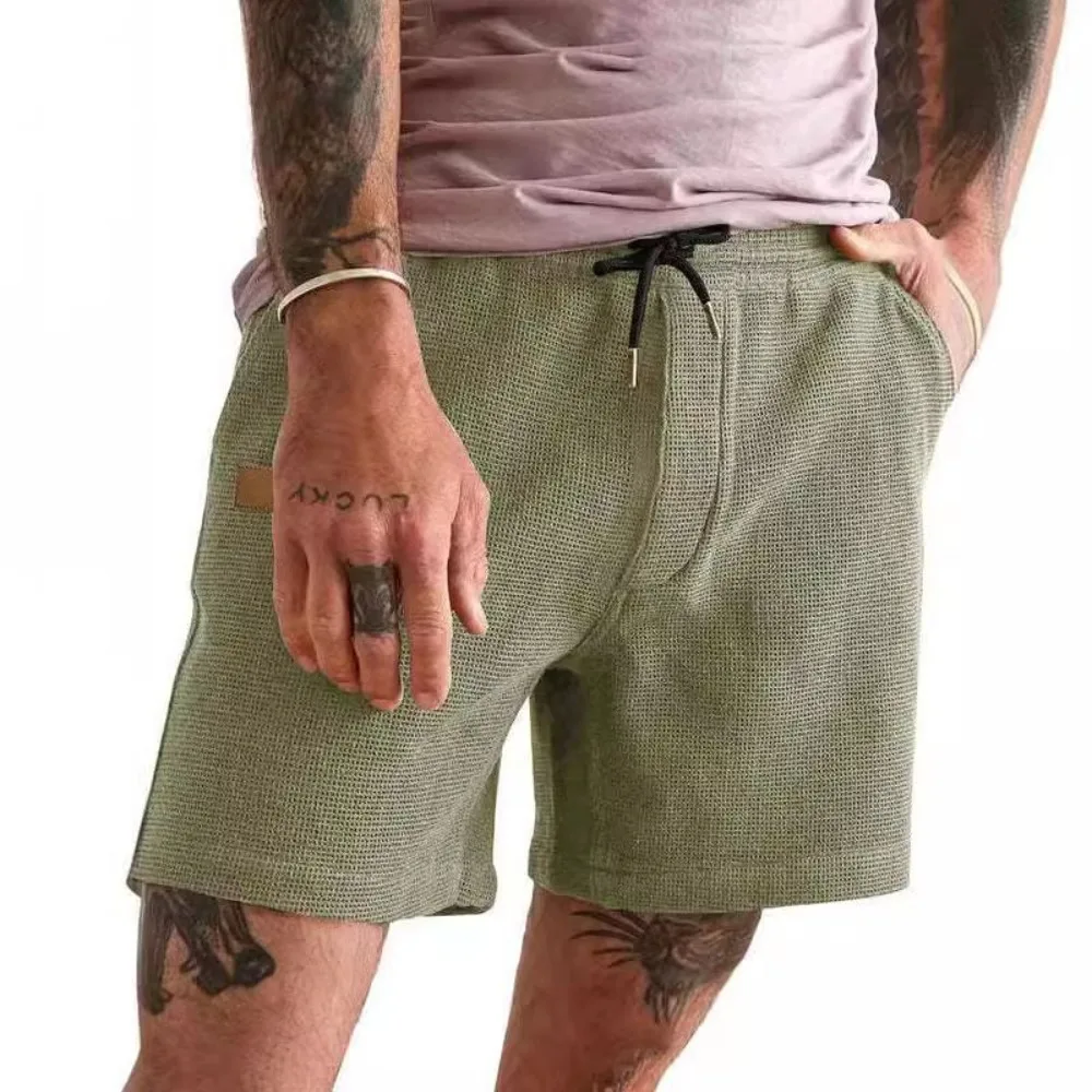 Invisible Open Crotch Outdoor Sex Summer Solid Color Shorts Men's Eroticism Fitness Sweatpants Trend Casual Running Beach Pants