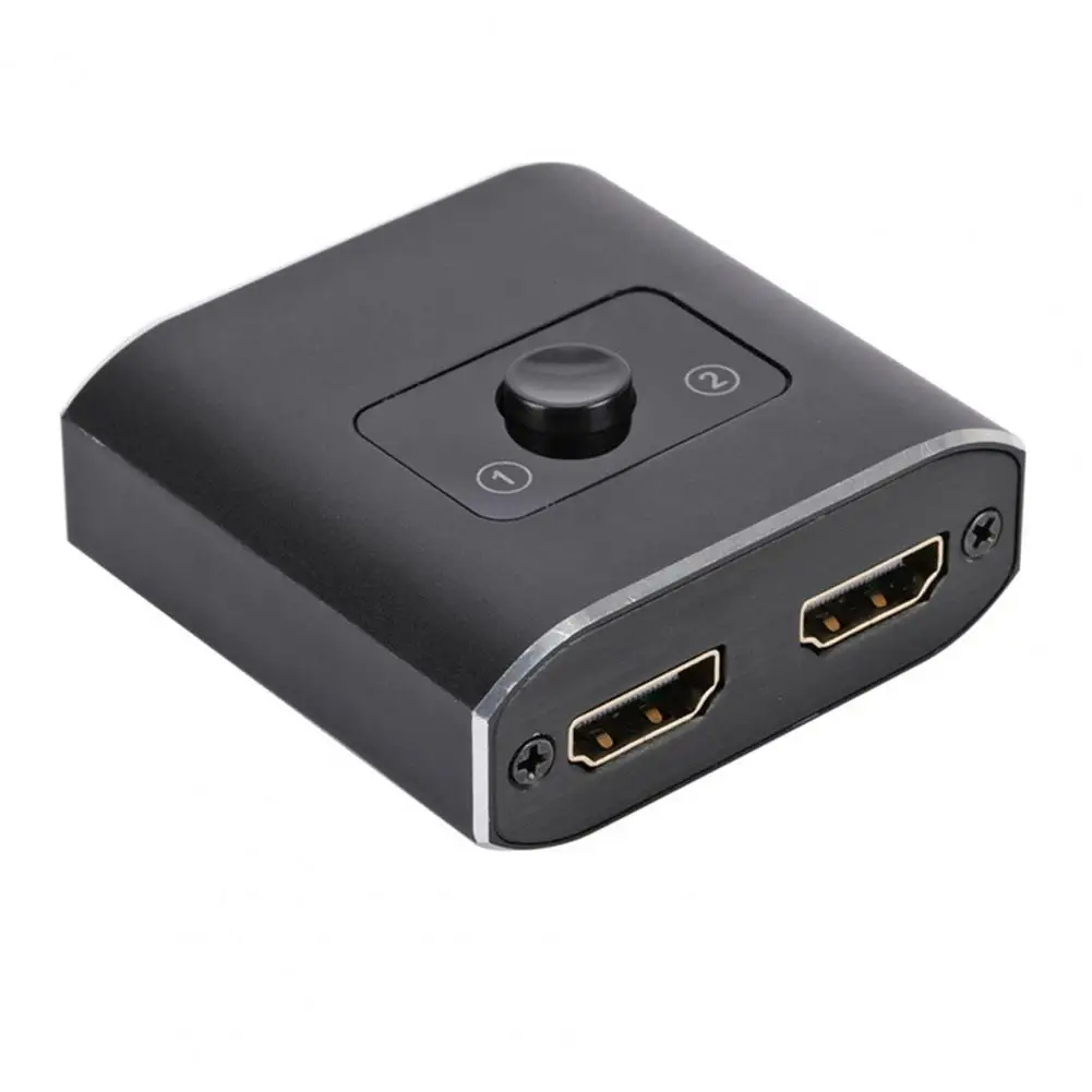 

Video Splitter Switcher High Resolution Stable Output Plug Play HDMI-compatible 1 in 2 Out 4K 60Hz Bi-Direction Video Adapter