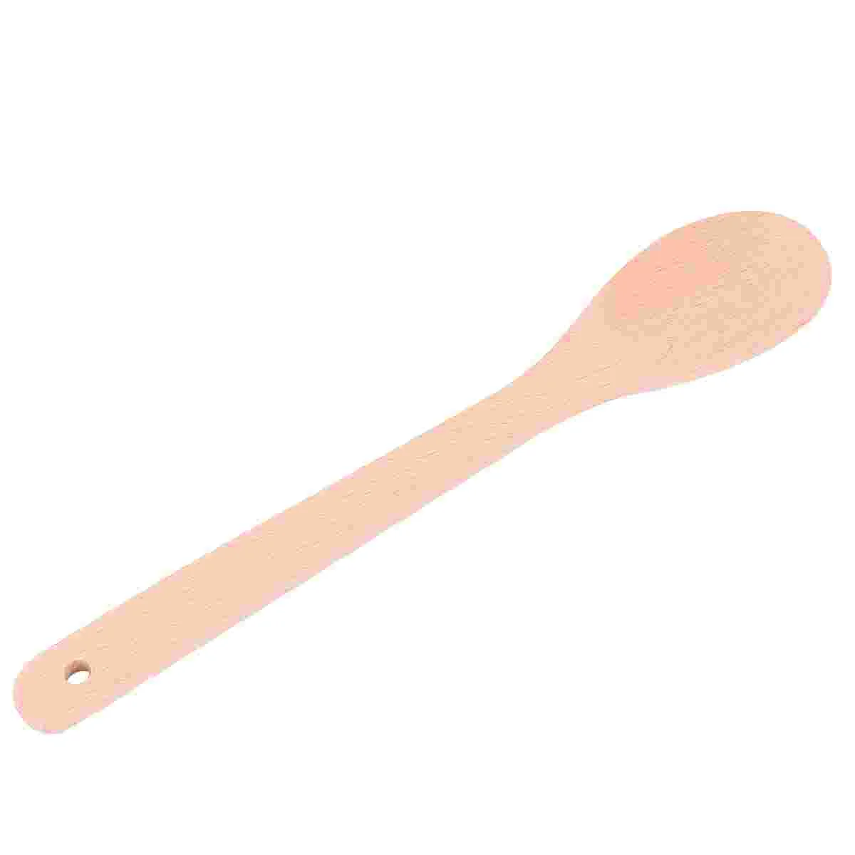 

Wooden Cooking Spoon Non- Long Handle Blank Wood Mixing Spoon Sauce Spoon Wok Spatula for Cooking Stirring