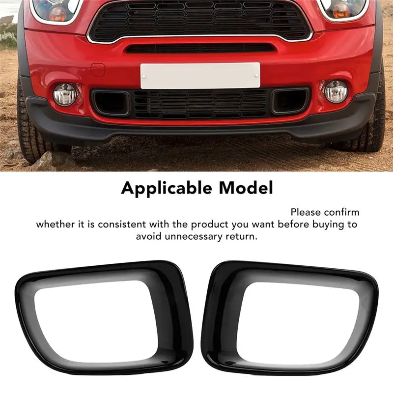 A30F-자동차 프론트 그릴 프레임 트림 프론트 범퍼 그릴 외부 프레임 (BMW MINI R60 R61 51119803941 51119803942 용)