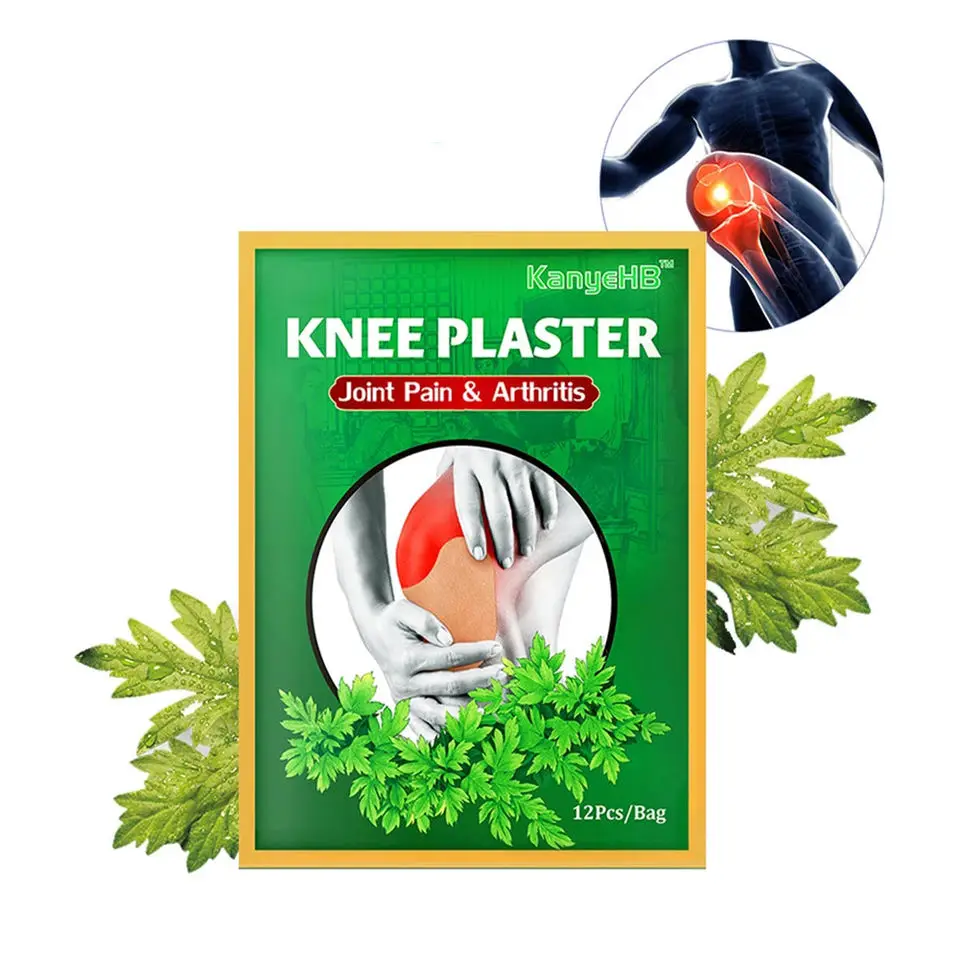 

KanyeHB 12Pcs Medical Plaster Wormwood Extract Joint Ache Pain Relieving Sticker Rheumatoid Arthritis Body Patch