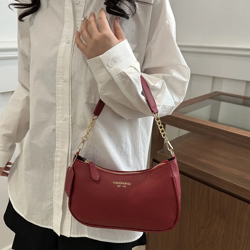 حقيبة تحت الإبط للنساء، حقيبة هوبو عصرية على شكل ه...