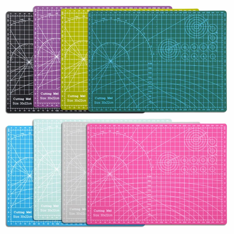 수동 데스크탑 아트지 커팅 나이프 테이블, A4 커팅 패드, 양면 눈금자 커팅 보드, PVC 커팅 매트