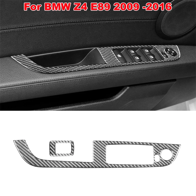

Interior Window Lifting Button Panel Decoration Cover Trim Sticker For BMW Z4 E89 2009 -2016 Real Carbon Fiber Car Accessories