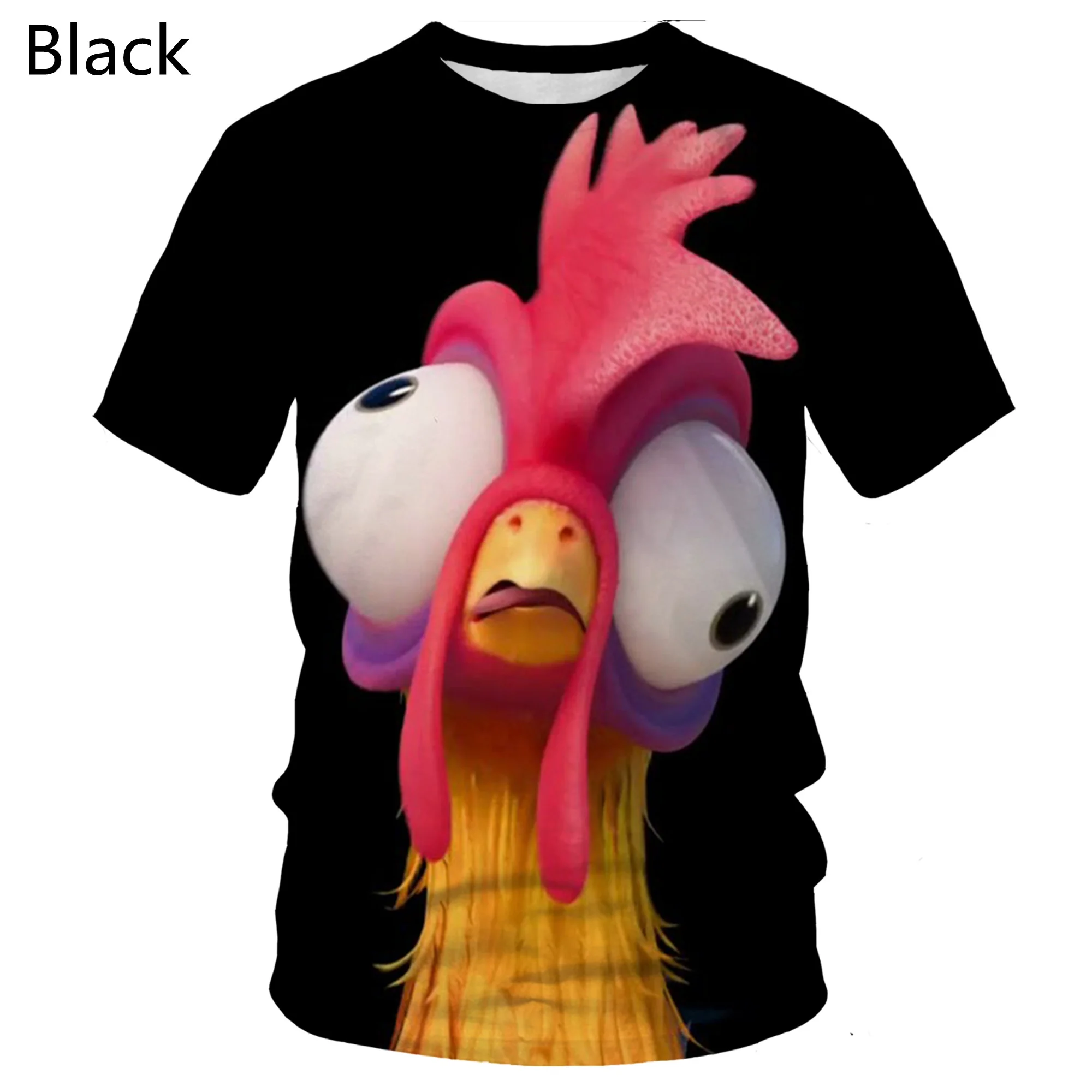 

Summer Funny Cool Chicken T-shirt 3D Printed Men Women Unisex Casual Fashion Pattern Tops Tees Large Size Clothing Short Sleeve