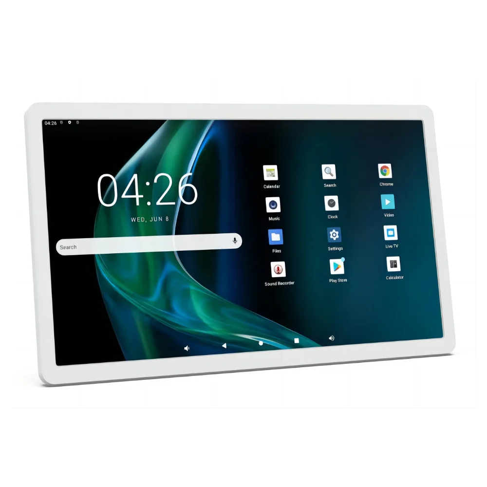 FHD 32 Inch Android 12 Tablet With 8-core 1920*1080P Landscape & Portrait Screen Wall Mount White & Black Color HDMI IN Monitor