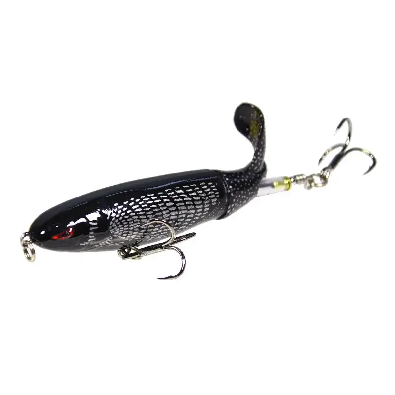 1pcs 10cm 14cm Topwater Spinner Fishing Lure Popper Artificial Pencil Hard Bait Propeller Rotating Tail Fishing Tackle Swimbait - Image 13