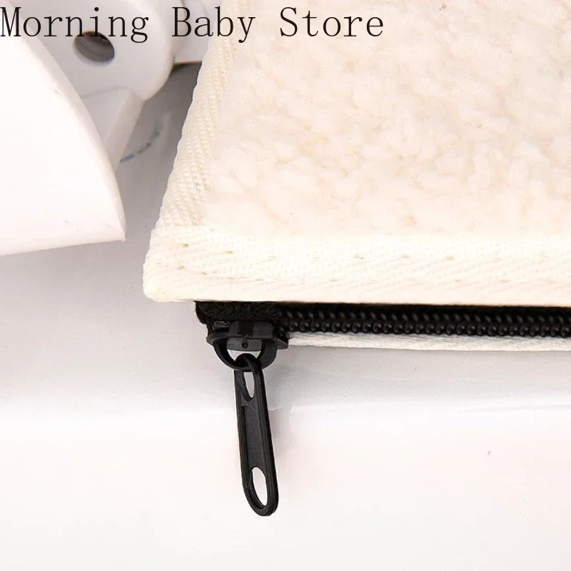 Universal Zipper Toilet Seat Cover Cartoon Sheep Lamb's Wool Waterproof Toilet Mat Bathroom Accessories
