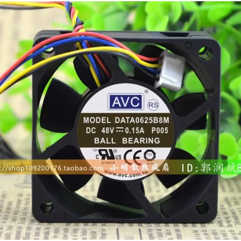

New Chassis Fan for AVC DATA0625B8M 6CM 6025 48V 0.15A Dual Ball Converter Cooling Fan 60*60*25MM