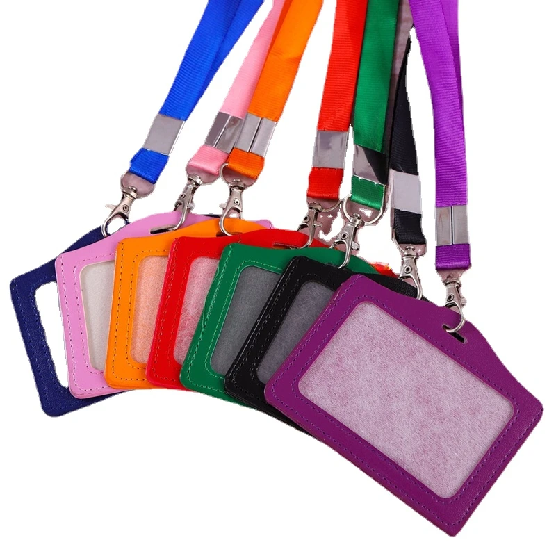 Horizontal-PU-Leather-Badge-Holder-ID-Tag-Working-Permit-Case-Pass-Work ...