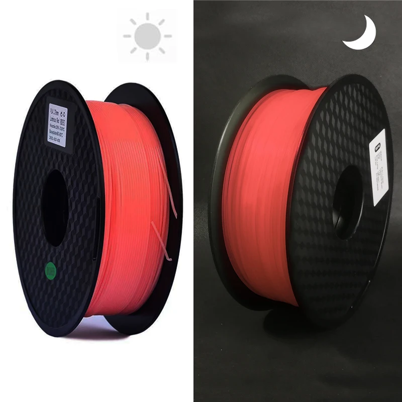 3D PLA 발광 필라멘트, 무지개 야광 블루 옐로우 발광 PLA 3D 인쇄 재료 와이어, 진공 포장, 500g, 1.75mm