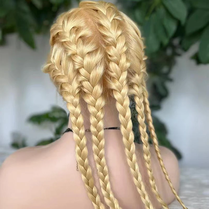 613 Blonde Full Lace Wig Straight Human Hair Wig 180% Density Pre-Plucked Brazilian Virgin Hair Transparent Lace Wigs 14-26 Inch