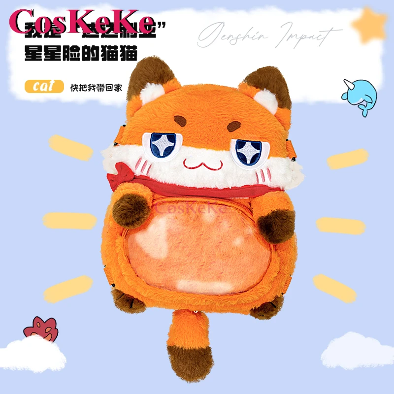 

CosKeKe Tartaglia Bag Cosplay Anime Game Genshin Impact Peripheral Lovely Plush Doll Backpack Fashion Itabag Universal Bag New