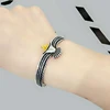 Retro hand-made design“Ghost Night Walk” skeleton bangle man retro domineering creative opening wide bangle 6