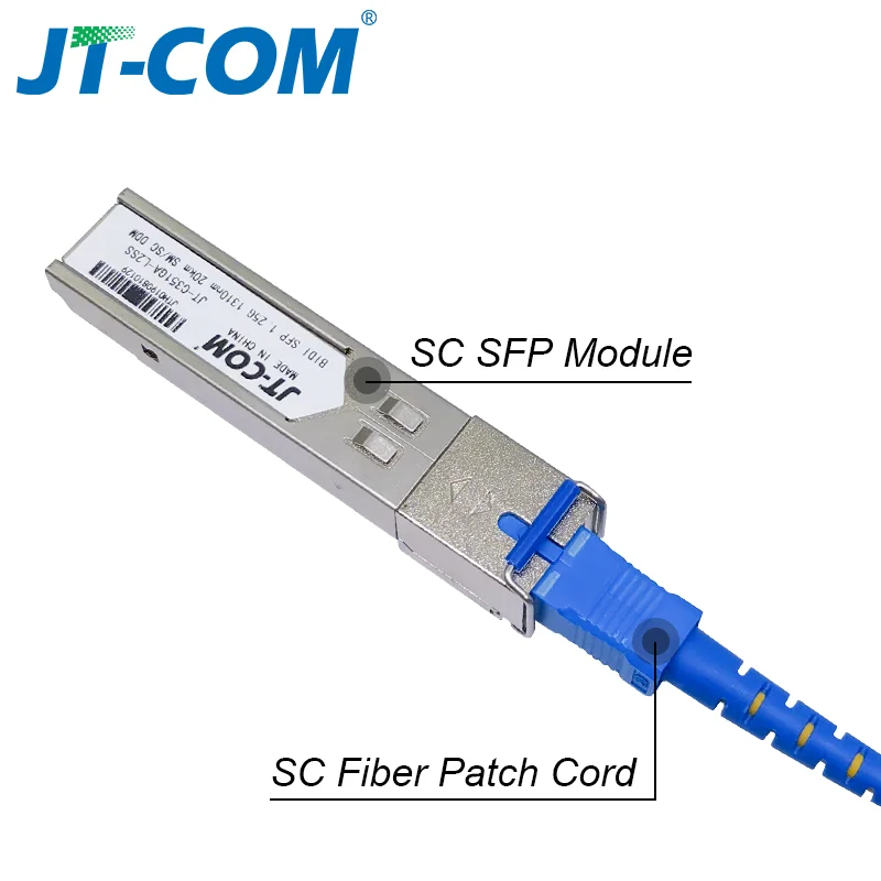 1쌍 기가비트 광섬유 BIDI SC SFP 모듈 1000M SC 1.25G 1310nm/1550nm 싱글 모드 A+B 광섬유 모듈 이더넷 스위치용