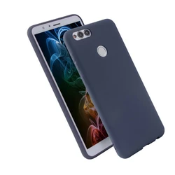 Vibrant Candy Color Silicone Phone Case - Soft TPU Protective Back Cover for Honor 8C (Navy Blue)