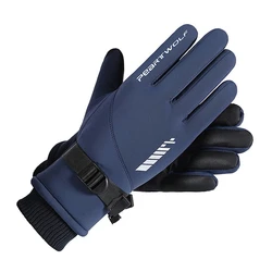 Skiing Motorcycle Riding Gloves Outdoor Breathable Winter Cycling Gloves Warm Touchscreen Full Finger Gloves for Running Hiking