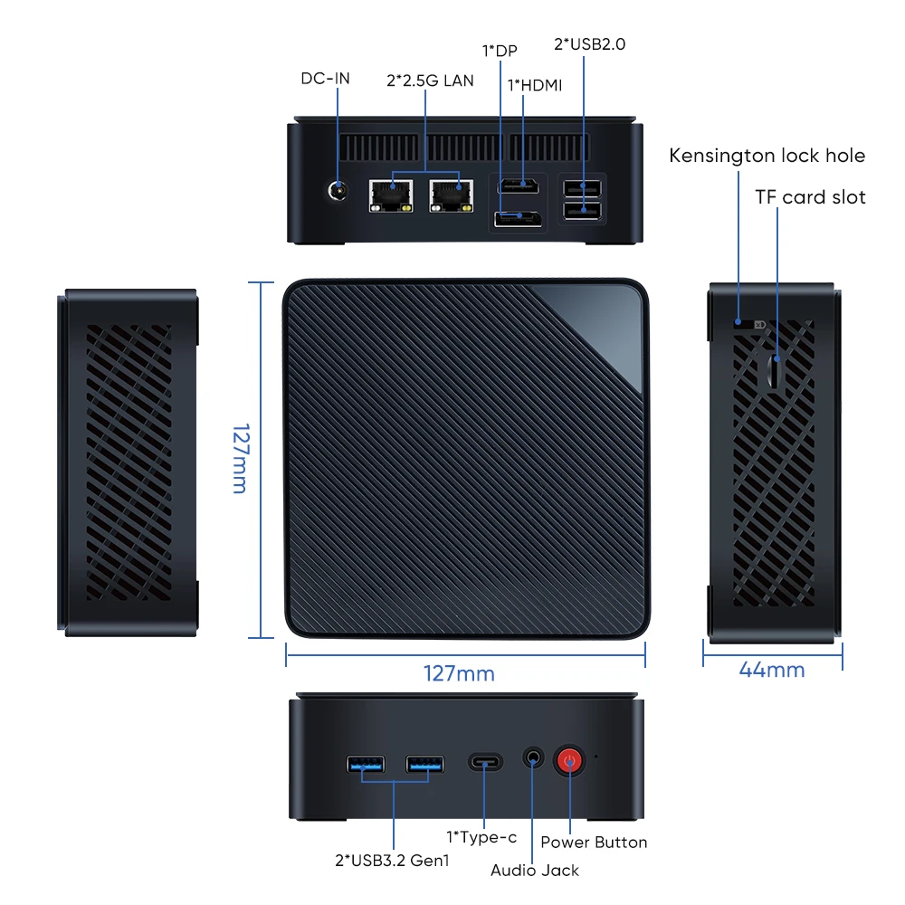 Kingnovy Firewall Office Computer M5 Intel N150 N100 2xi226-V 2.5G LAN Mini PC DDR4 PCIE3.0x4 SSD NUC Windows 11 desktops WiFi 2