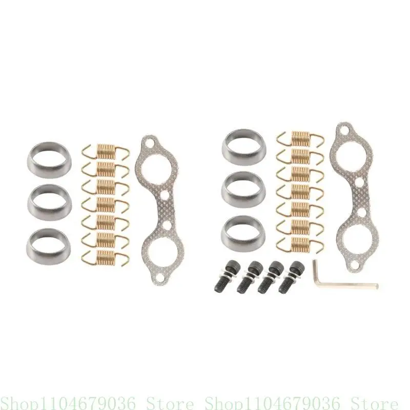 652F High Temperature Resistant Exhaust Manifold Gasket Spring Set Vehicle Exhaust Repair Tool Replaces 5250091 for Vehicles