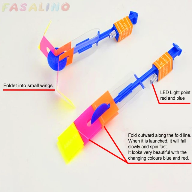 6PCS Creative Flying Dragonfly For Night Party Gadgets Kids Toys 5