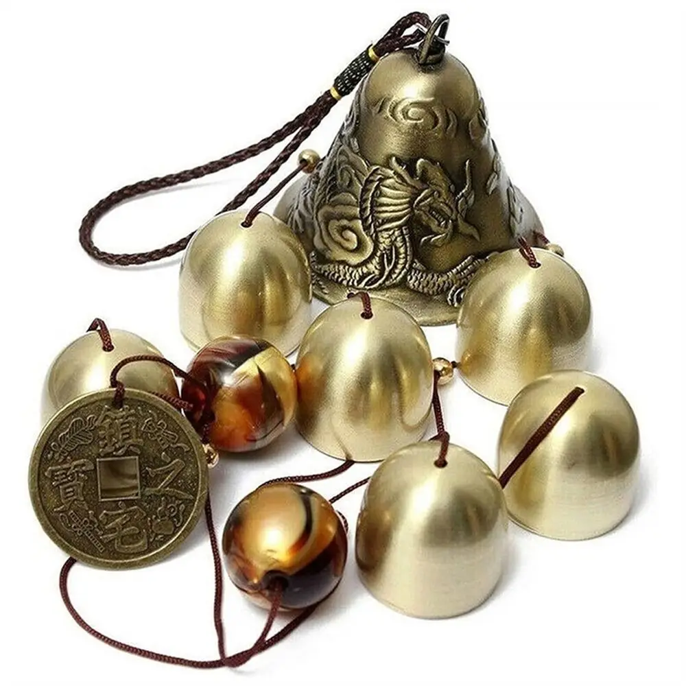 Retro Metal Copper Bells Handmade Handmade Craft Gift Wind Chimes Hanging Ornament Decor for Yard Garden