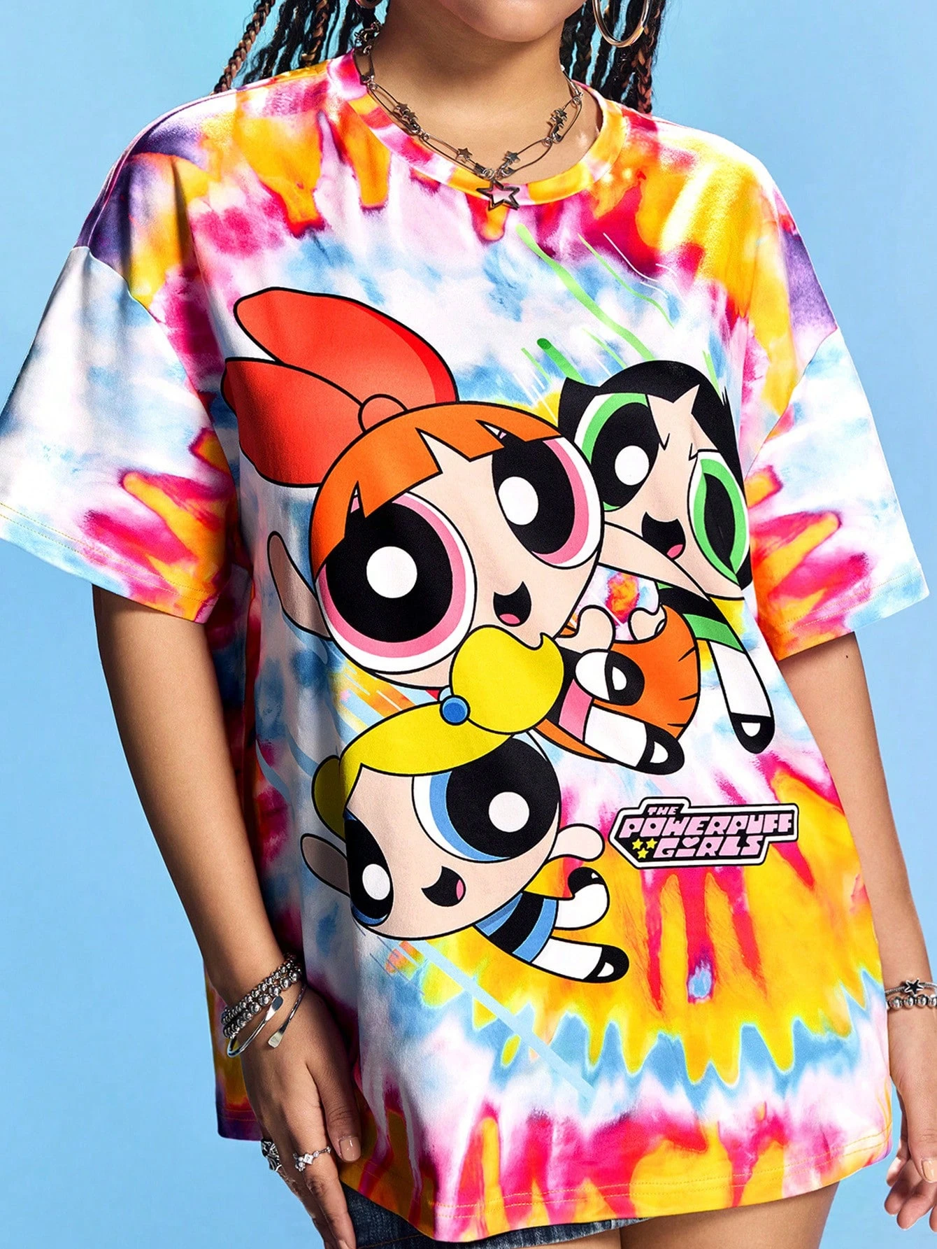 THE POWERPUFF GIRLS Women's Short Sleeve 3D Print T-shirt