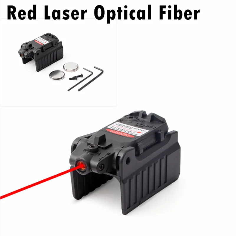 

Red Laser Sight For Glock Pistol with Optical Fiber Target Light For Glock 17, 22, 23, 26, 27, 28, 31, 32, 33, 34, 35, 37