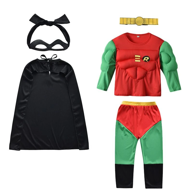 Disfraz de superhéroe Hulk, Capitán América, para niño y niña, traje musculoso de Spiderman, para Halloween, carnaval, fiesta de cumpleaños