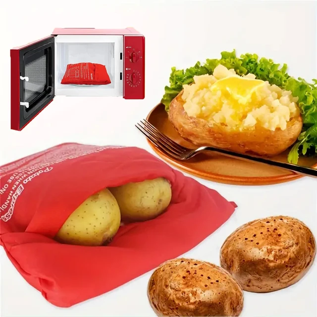 Sac de pommes de terre réutilisable pour micro-ondes, cuiseur de pommes de terre au micro-ondes Express, pot parfait Tag4, poudres au four d'apprentissage 1