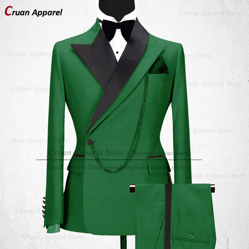 Latest Luxury ivory Men Suit Set Slim fit Groomsmen Groom Wedding Dress Tuxedo Fashion Designs Party Stage Blazer Pants 2 Pieces