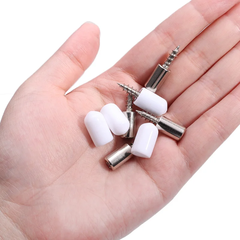 12Set Cross Self-tapping Screw Rubber Sleeve Laminate Support Homemade Wardrobe Cabinet Glass Hard Nonslip Partition Nail