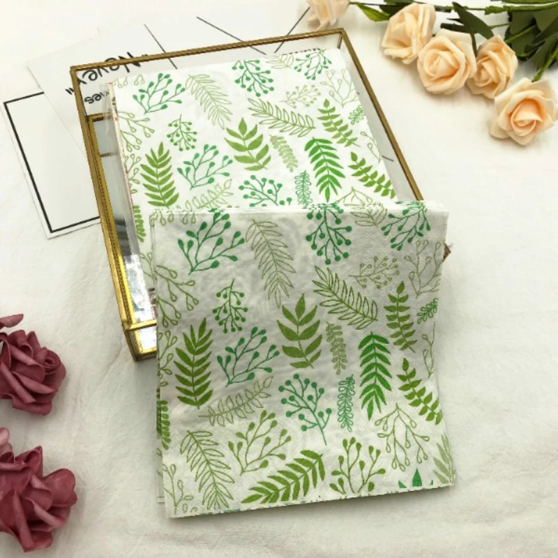 Colourful Napkins Printed Square Paper Napkins Restaurant Floral Facial Tissue Hotel Wedding Table Setting Pure Wood Pulp Paper