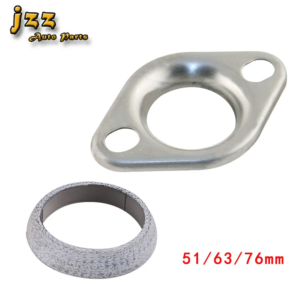 1 Set Collector Flange Donut 2 Inch 2.5 Inch 3 Exhaust Gasket Header Stainless Steel Universal Car Accessories