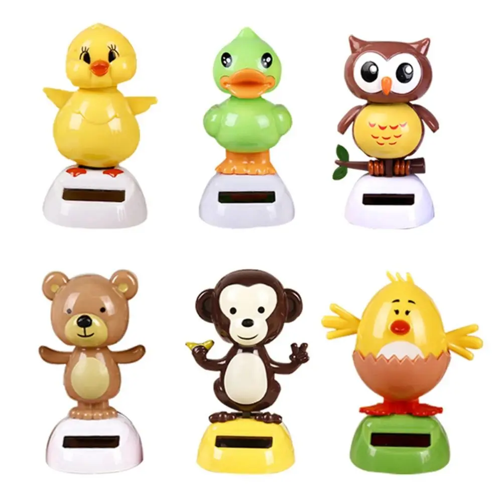 Solar Car Toy Car Interior Solar Dancing Toy Swinging Animals Dashboard Ornament Auto Home Decoration Baby Child Gifts