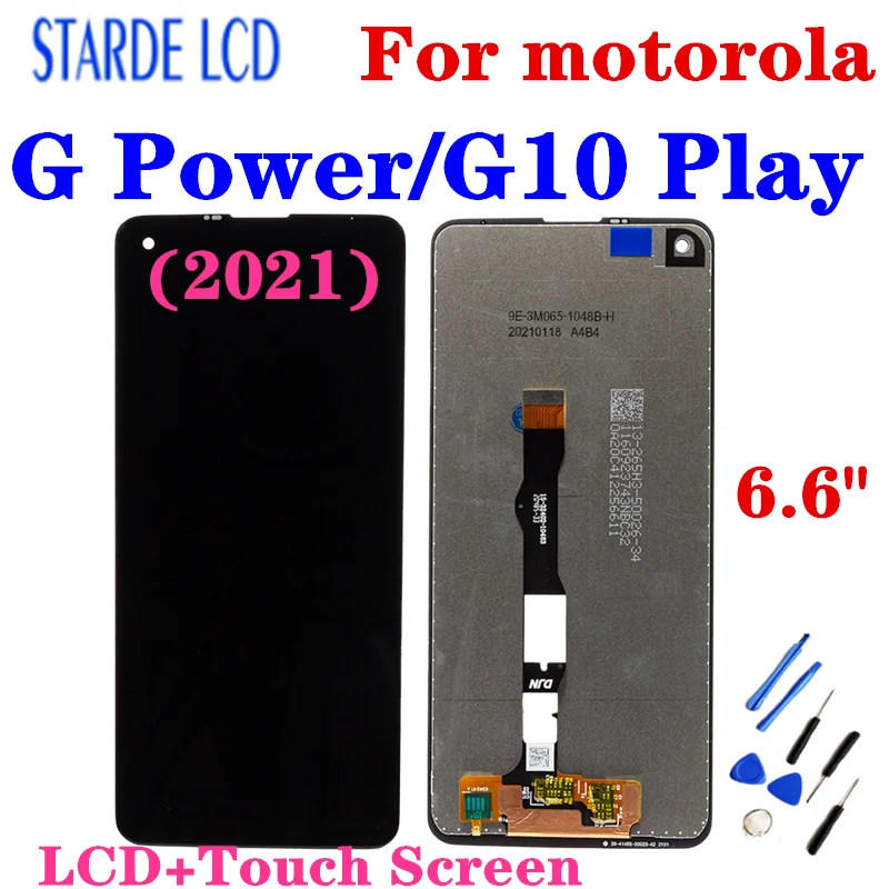 

6.6” For Motorola Moto G Power 2021 LCD Display Touch Screen Digitizer Assembly For Moto G10Play Replacement Parts With Frame
