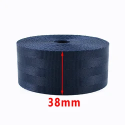 Durable Nylon Webbing Canvas Ribbon for Crafting and Accessories (NavyBlue - 38mm)