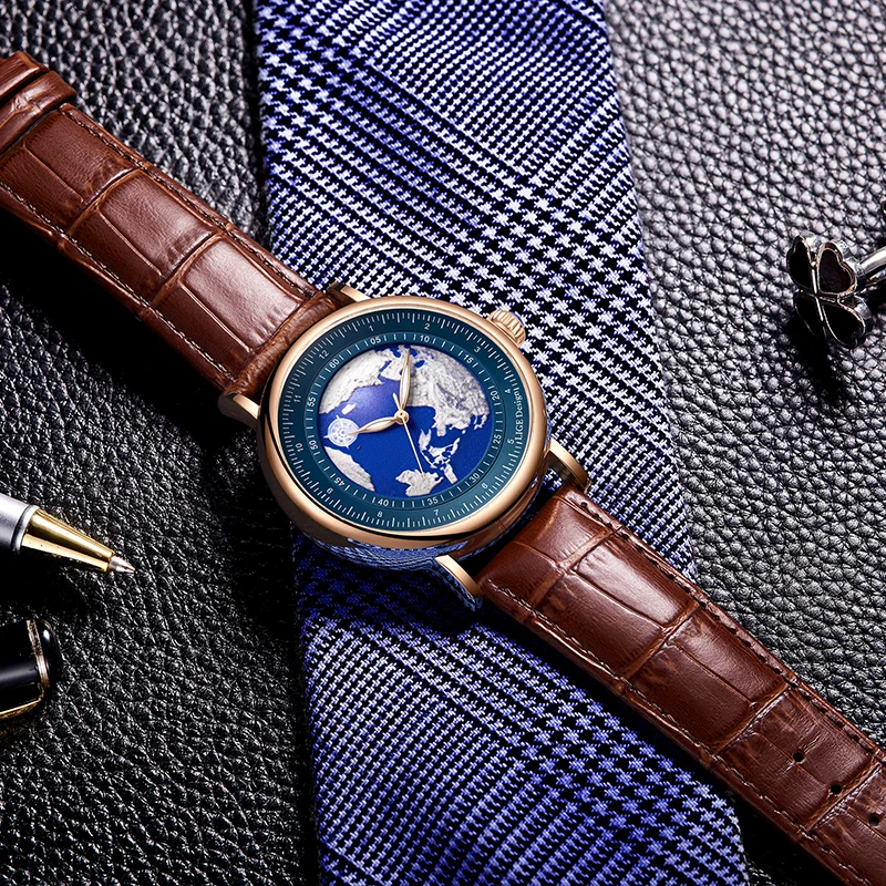 LIGE في الهواء الطلق موضة كوارتز رجل ساعة حزام من...