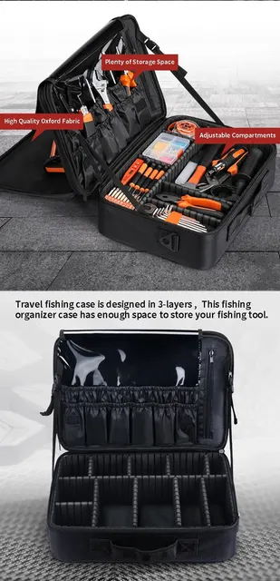 Large Fishing Tackle Bag Fishing Reel Waterproof Fishing Lure Bag