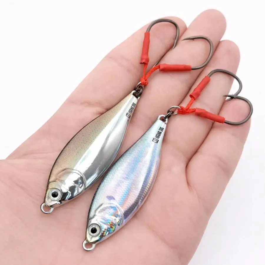 Metal Jig Bait Spinner Sinking 3D Eye Color Laser Spinning Gear Luring Cast Fishing Tackle Blade Hook Pesca VIB Lure 5