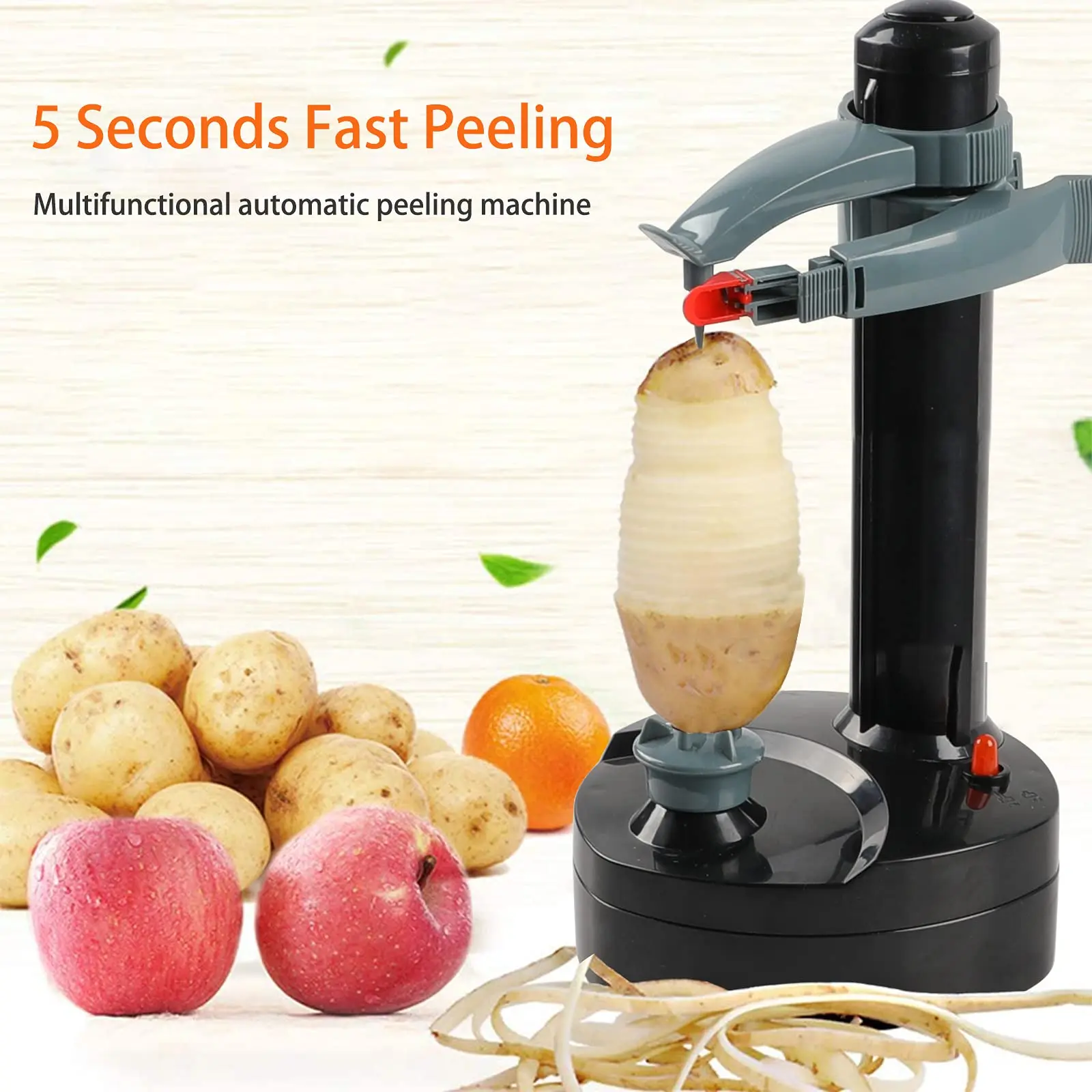 Electric Spiral Potato Peeler Automatic Apple Peeler, Smart Vegetable Fruit Peeler Machine, Kitchen Accessories Peeling Tool 2