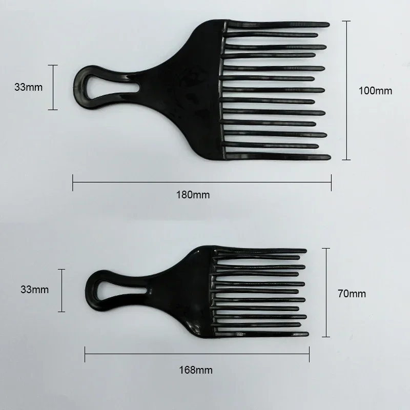 1pc Insert Afro Hair Pick Comb Wide Comb Teeth Hair Fork Brush Man Oil Head Hair Plastic Gear Comb Curly Afro Hairdressing Tools 3