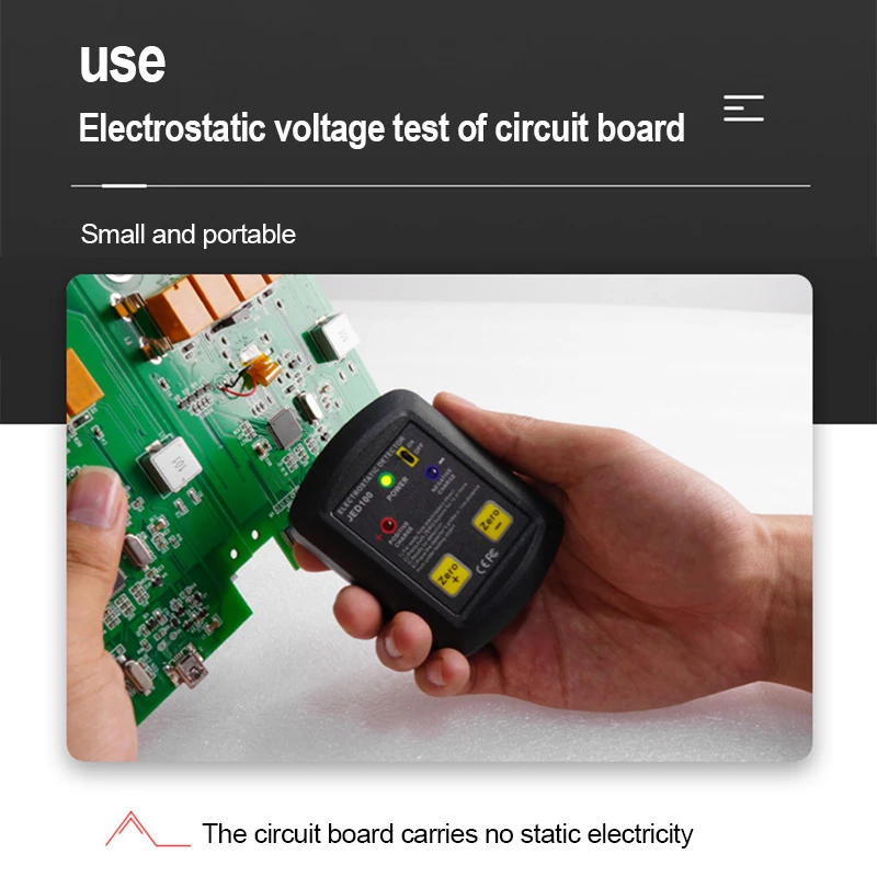 100V 20KV Portable Electrostatic Detector Non contact Electrostatic Field Tester Non woven Circuit Board Static Surface Analyzer