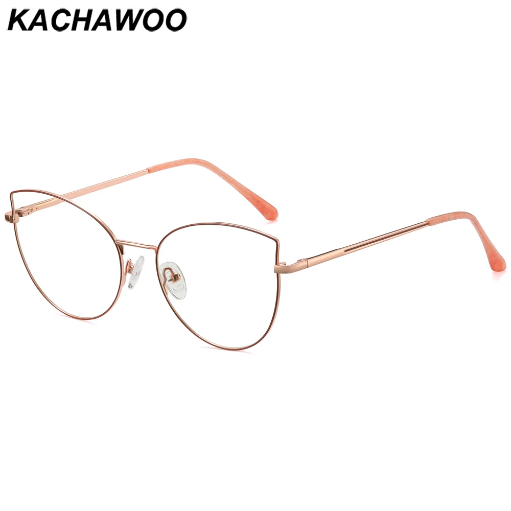 

Kachawoo ladies anti-blue light optical glasses women computer gold metal glasses frame cat eye female decoration birthday gifts