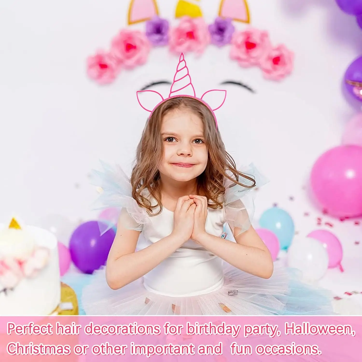 18Pcs Unicorn Birthday Party Favors Unicorn headbands for Girl Halloween Christmas Party Supplies for Teen Children decoration