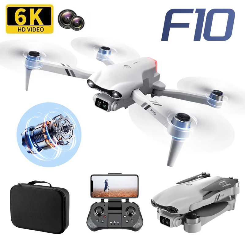 4DRC F10 Drone 6k HD Camera GPS 5G WIFI Brushless Motor RC Quadcopter Aerial Photography Optical Flow Airplane Toy Gift drone quadcopter,rc helicopter